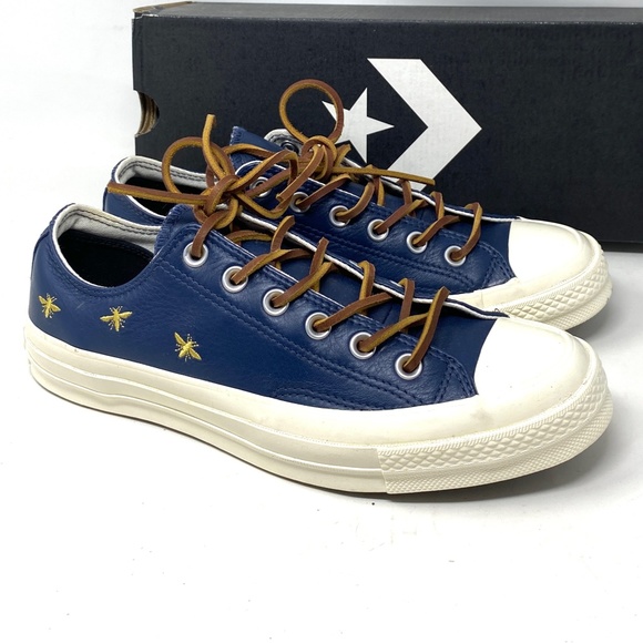 Converse Chuck 70 Low Top Leather Blue Women's Size Sneakers Custom 165507C-ENG - Picture 8 of 15
